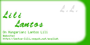 lili lantos business card